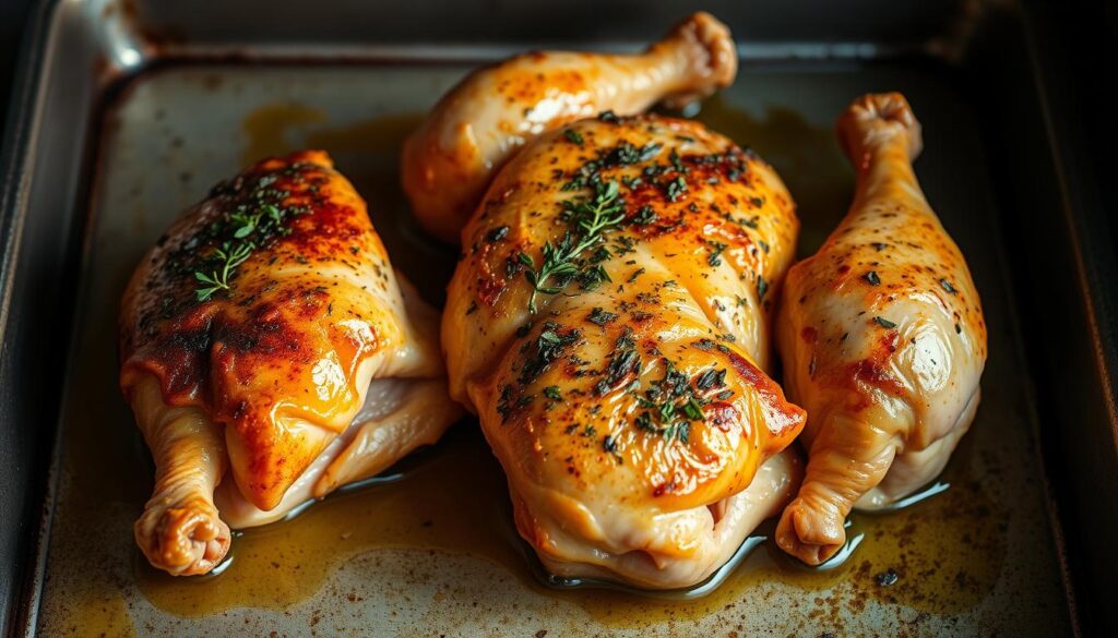 oven roasted chicken quarters